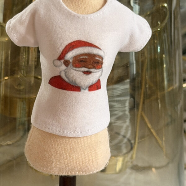 Black Santa with white beard for Fashion Dolls