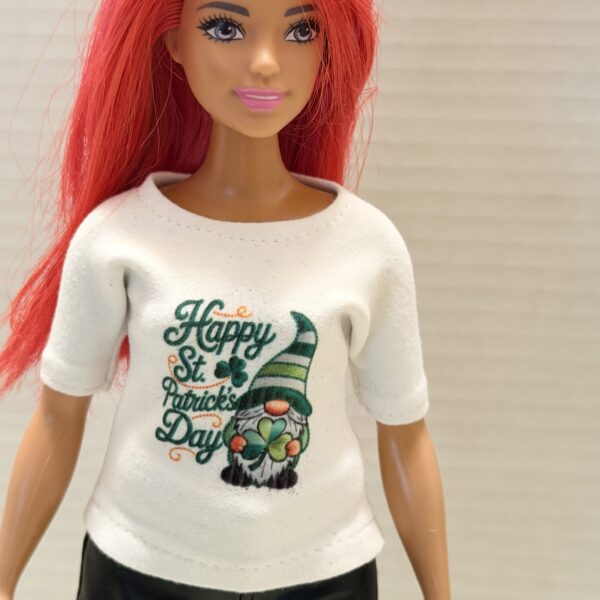 St Patrick’s day fashion doll shirt